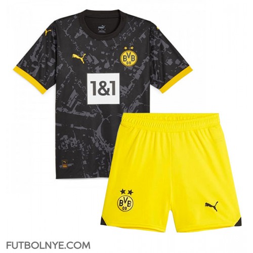 Camiseta Borussia Dortmund Visitante Equipación para niños 2023-24 manga corta (+ pantalones cortos)